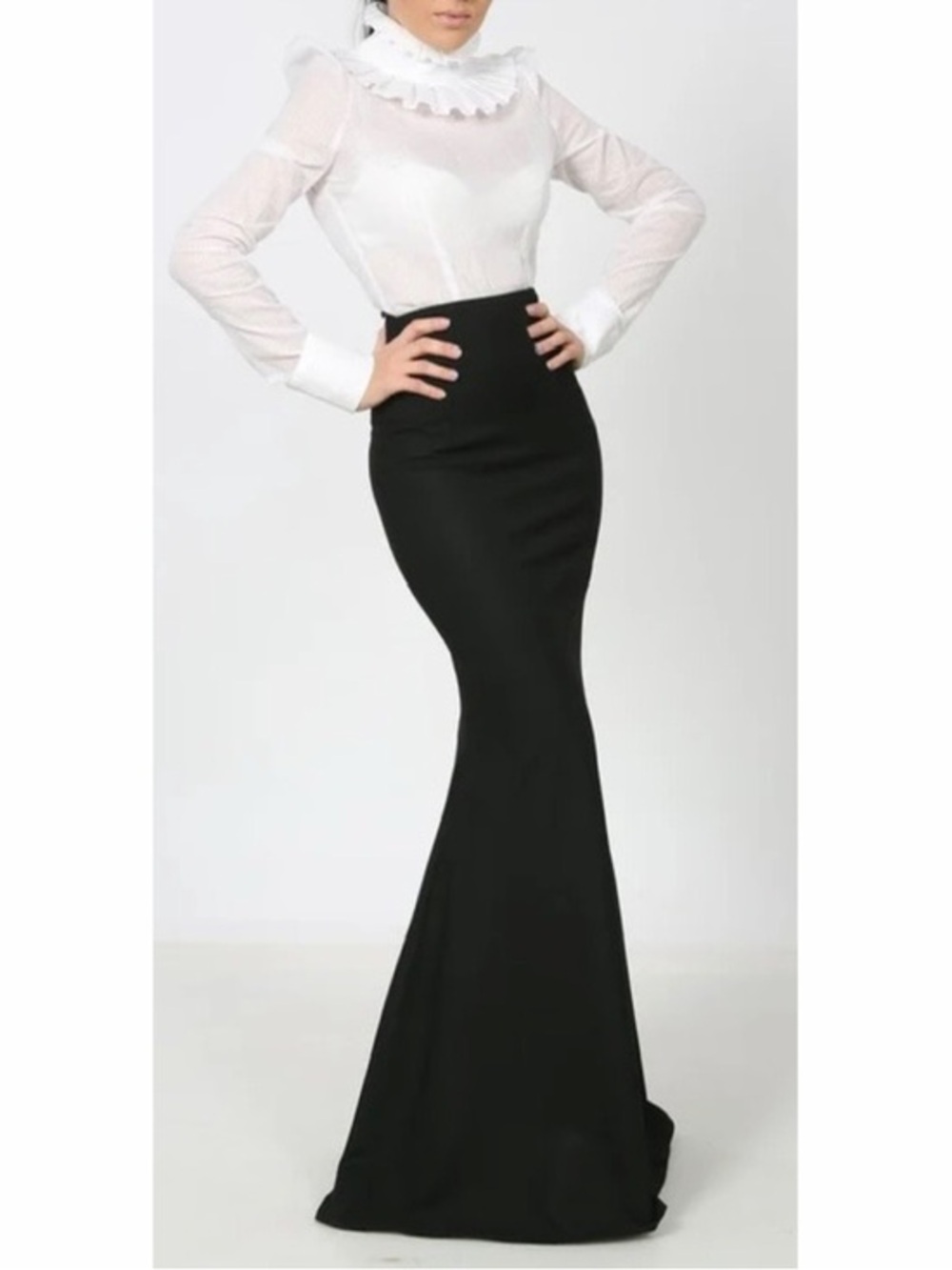 IGNITE Evenings By Carol Lin Satin Mermaid Formal Maxi Skirt